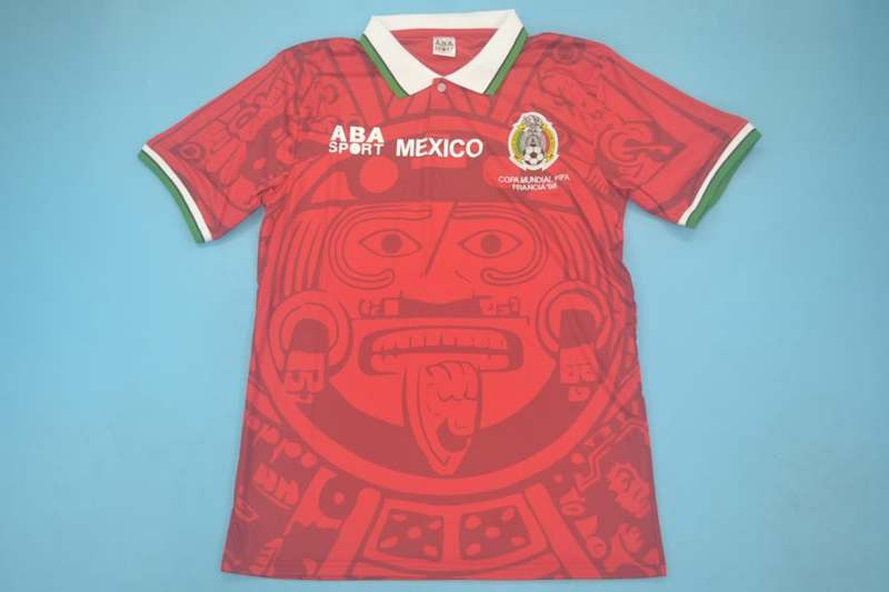 Thailand Quality(AAA) 1998 Mexico Red Retro soccer Jersey