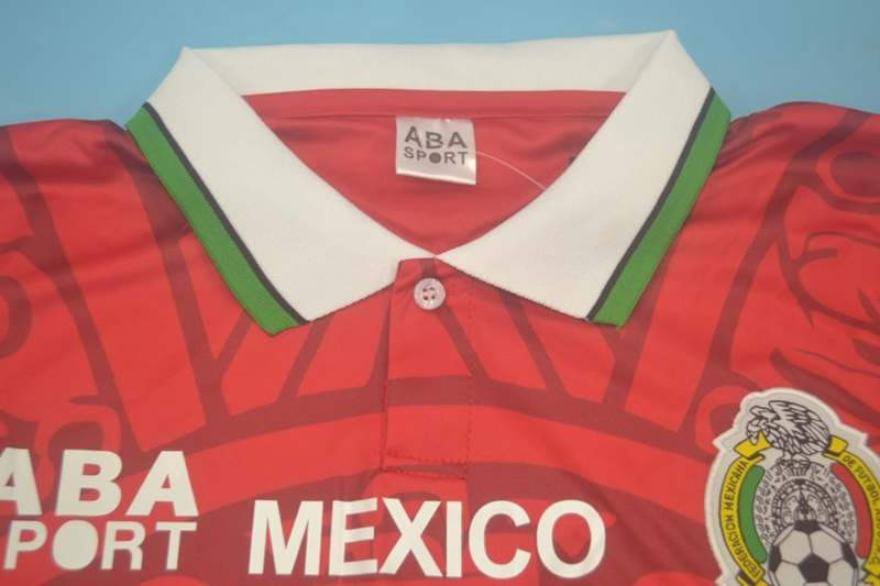 Thailand Quality(AAA) 1998 Mexico Red Retro soccer Jersey