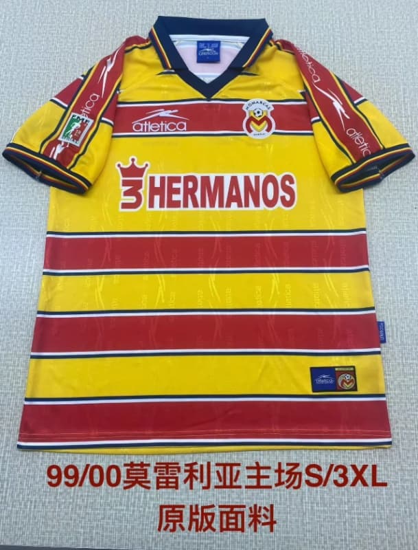 Thailand Quality(AAA) 1999/00 Morelia Home Retro Soccer Jersey