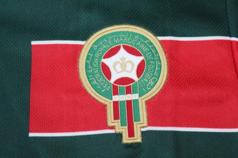 Thailand Quality(AAA) 1998 Morocco Away Long Sleeve Retro Soccer Jersey