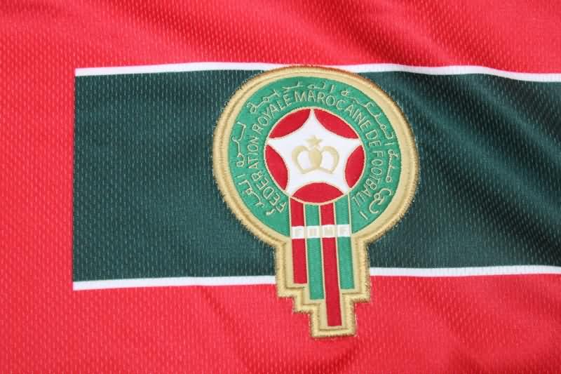 Thailand Quality(AAA) 1998 Morocco Home Long Sleeve Retro Soccer Jersey