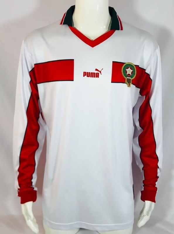 Thailand Quality(AAA) 1998/00 Morocco Away Long Slevee Retro Soccer Jersey