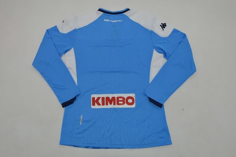 Thailand Quality(AAA) 2019/20 Napoli Home Long Sleeve Retro Soccer Jersey