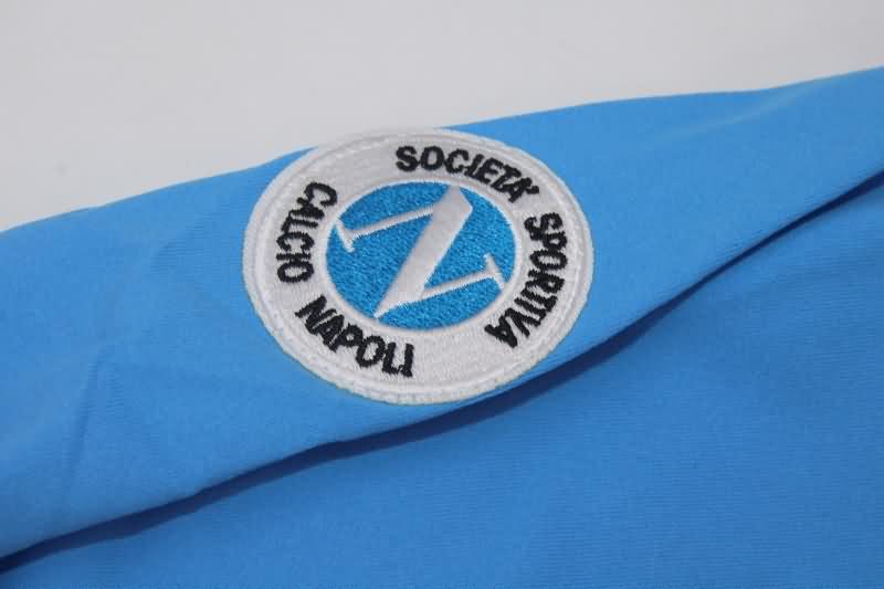 Thailand Quality(AAA) 1987/88 Napoli Home Long Sleeve Retro Soccer Jersey