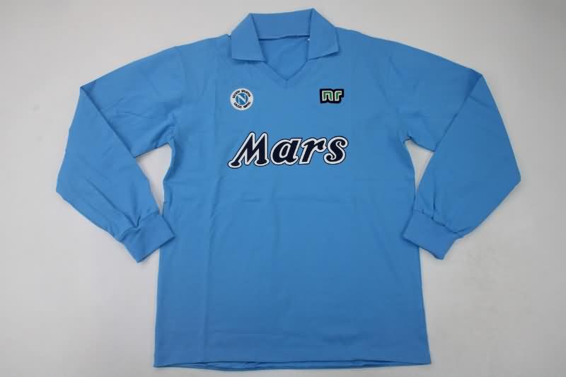 Thailand Quality(AAA) 1988/89 Napoli Home Long Sleeve Retro Soccer Jersey