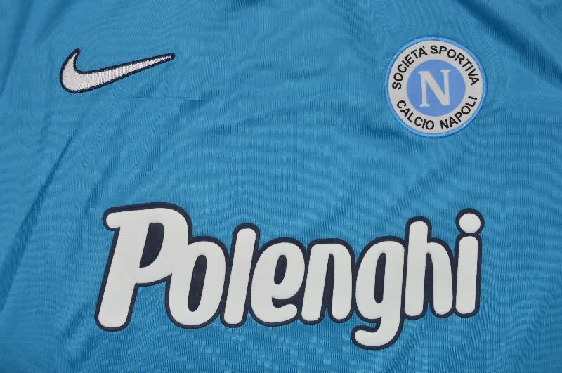 Thailand Quality(AAA) 1998/99 Napoli Home Retro Long Sleeve Soccer Jersey