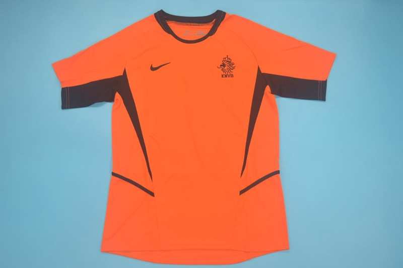 Thailand Quality(AAA) 2002 Netherlands Home Retro Soccer Jersey