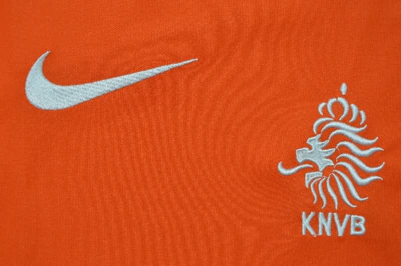 Thailand Quality(AAA) 2004 Netherlands Home Retro Long Sleeve Soccer Jersey