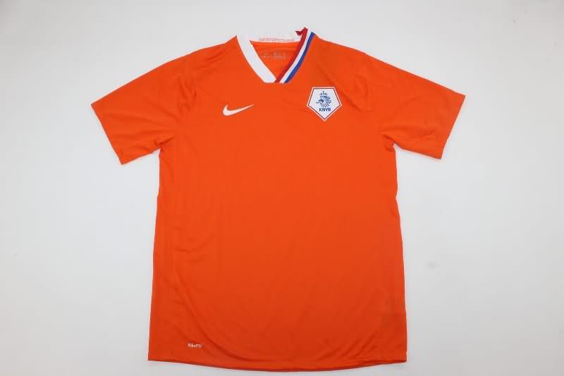 Thailand Quality(AAA) 2008 Netherlands Home Retro Soccer Jersey