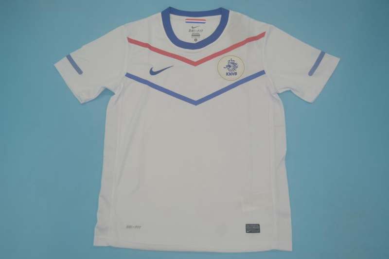 Thailand Quality(AAA) 2010 Netherlands Away Retro Soccer Jersey