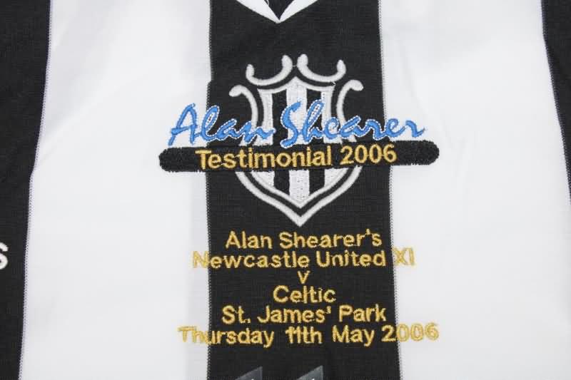 Thailand Quality(AAA) 2006 Newcastle United SHEARER Testimonial Retro Soccer Jersey