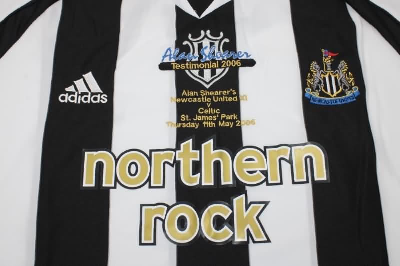 Thailand Quality(AAA) 2006 Newcastle United SHEARER Testimonial Retro Soccer Jersey