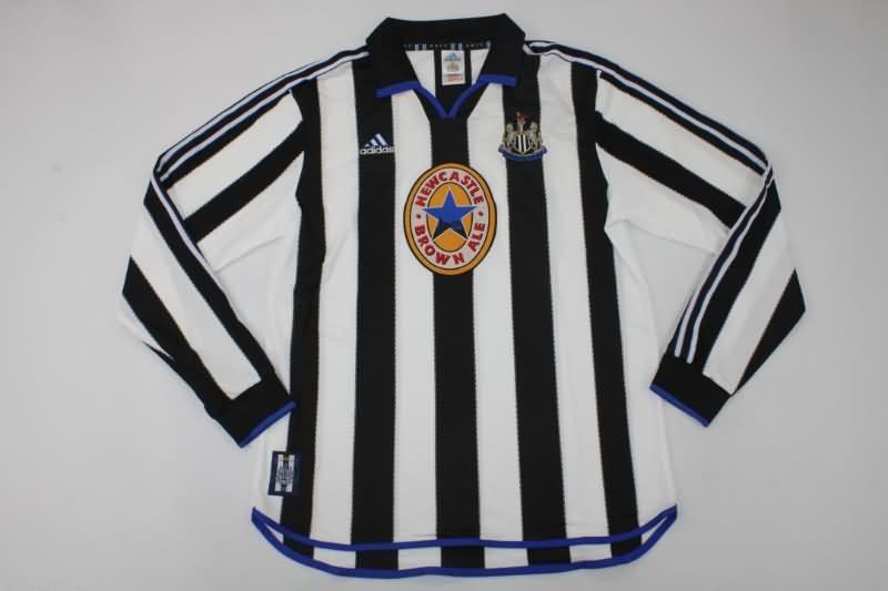 Thailand Quality(AAA) 1999/00 Newcastle United Home Long Retro Soccer Jersey