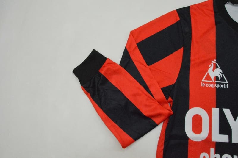 Thailand Quality(AAA) 1977/78 OGC Nice Home Long Sleeve Retro Soccer Jersey