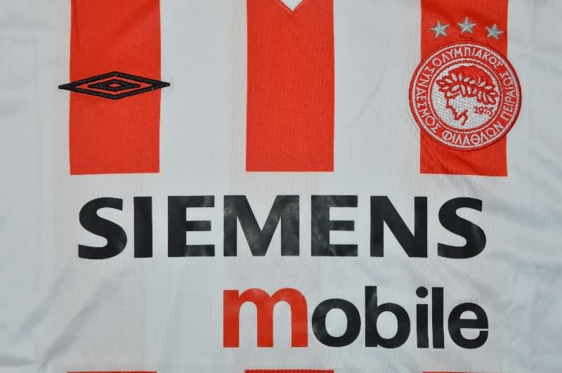 Thailand Quality(AAA) 2004/05 Olympiacos Home Retro Soccer Jersey