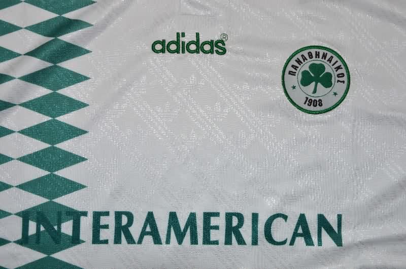 Thailand Quality(AAA) 1995/96 Panathinaikos Away Retro Soccer Jersey