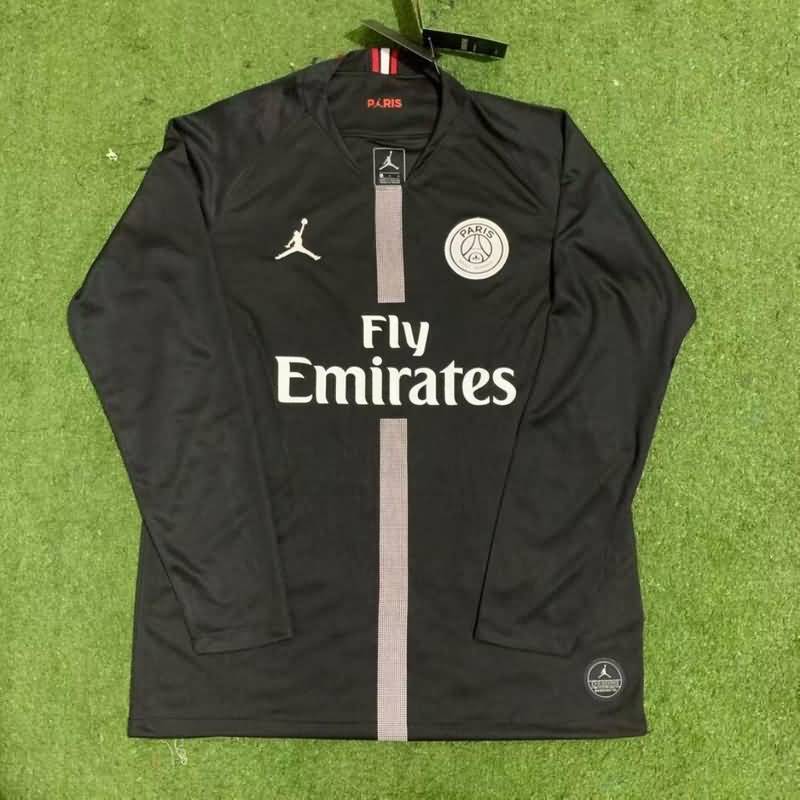 Thailand Quality(AAA) 2018/19 Paris St German AJ Black Retro Soccer Jersey(L/S)