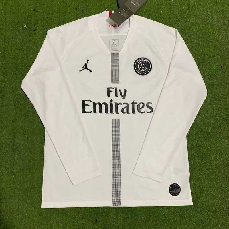 Thailand Quality(AAA) 2018/19 Paris St German AJ White Retro Soccer Jersey(L/S)