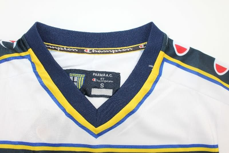 Thailand Quality(AAA) 2002/03 Parma Away Retro Long Sleeve Soccer Jersey