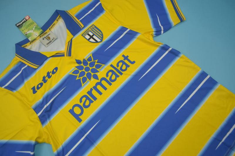 Thailand Quality(AAA) 1998/99 Parma Home Retro Soccer Jersey