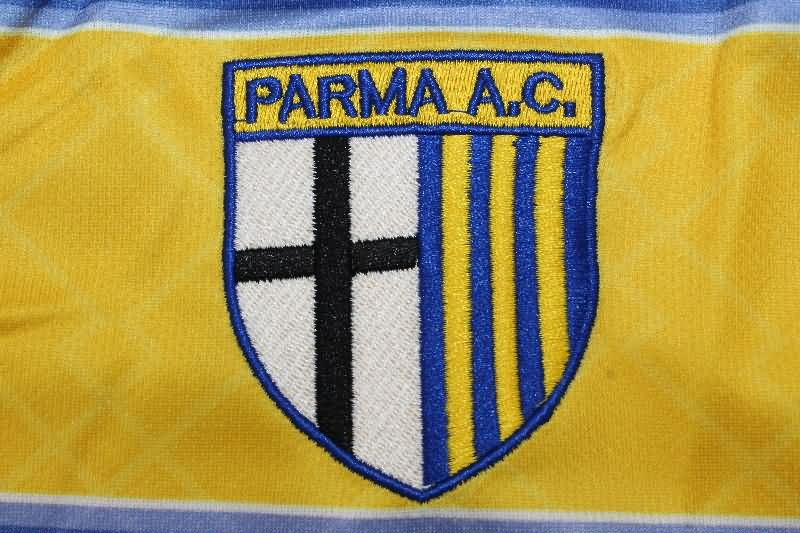 Thailand Quality(AAA) 1998/99 Parma Home Retro Long Sleeve Soccer Jersey