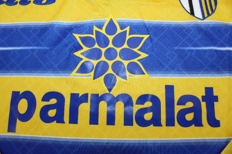 Thailand Quality(AAA) 1998/99 Parma Home Retro Long Sleeve Soccer Jersey