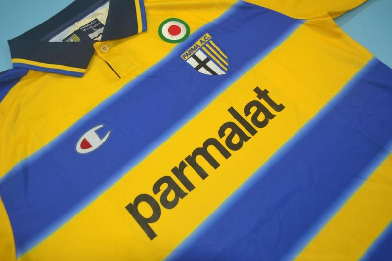 Thailand Quality(AAA) 1999/00 Parma Home Retro Soccer Jersey