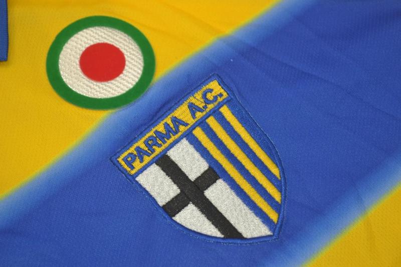 Thailand Quality(AAA) 1999/00 Parma Home Retro Soccer Jersey