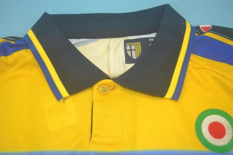 Thailand Quality(AAA) 1999/00 Parma Home Retro Soccer Jersey(L/S)