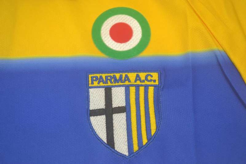 Thailand Quality(AAA) 1999/00 Parma Home Retro Soccer Jersey(L/S)