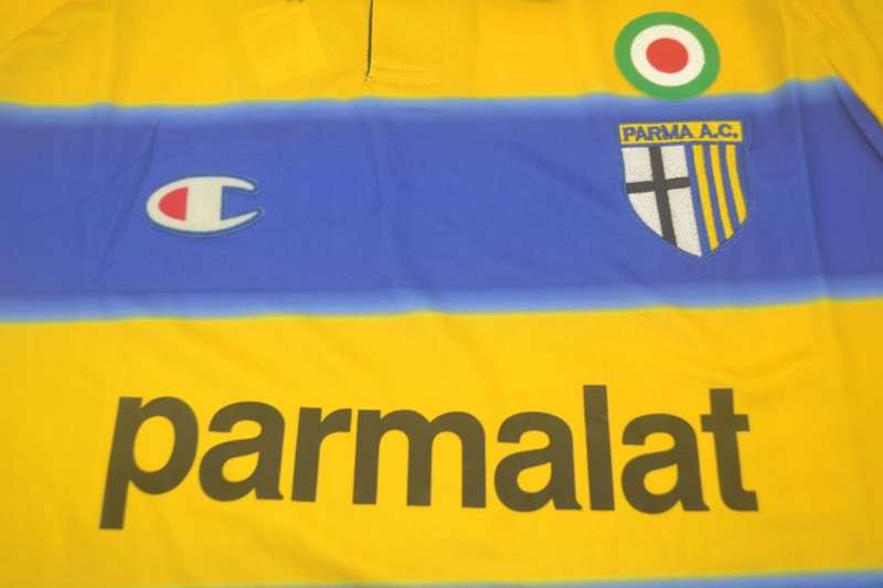 Thailand Quality(AAA) 1999/00 Parma Home Retro Soccer Jersey(L/S)