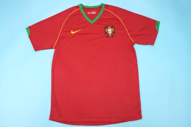 Thailand Quality(AAA) 2006/08 Portugal Home Retro Soccer Jersey