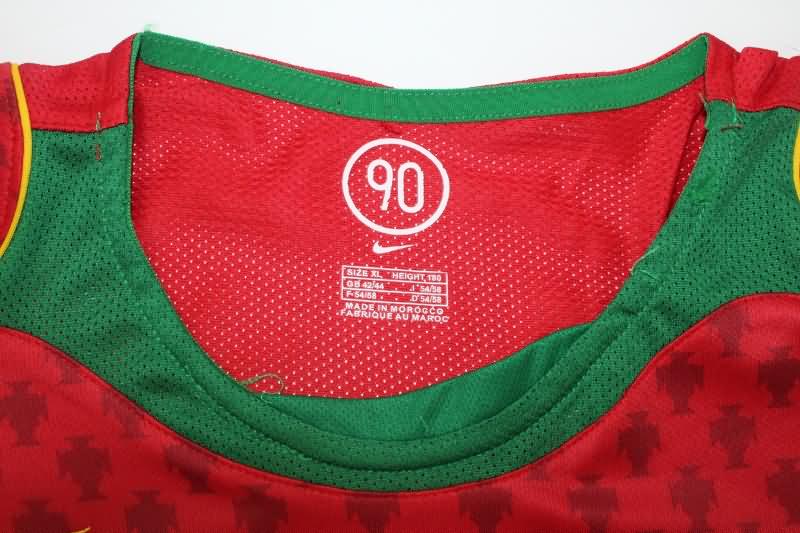 Thailand Quality(AAA) 2004 Portugal Home Retro Soccer Jersey