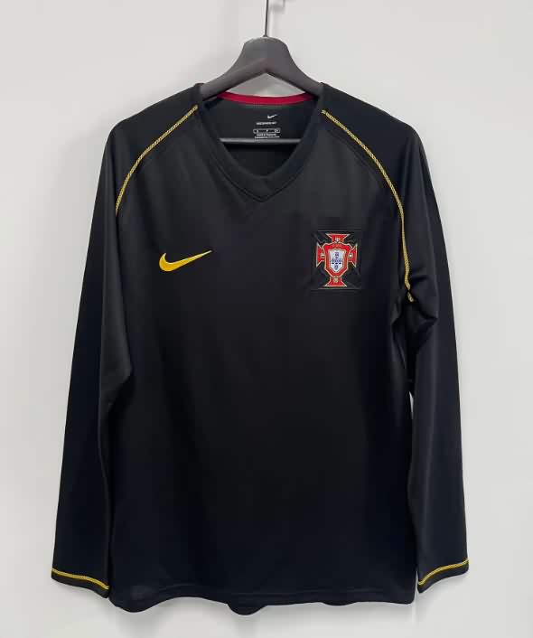Thailand Quality(AAA) 2006 Portugal Away Long Sleeve Retro Soccer Jersey