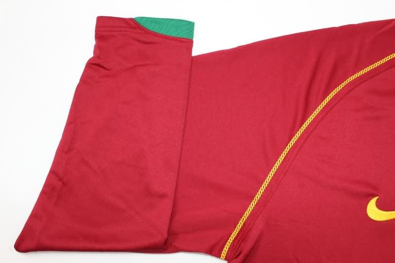 Thailand Quality(AAA) 2006 Portugal Home Long Sleeve Retro Soccer Jersey