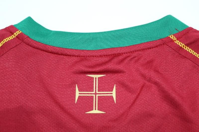 Thailand Quality(AAA) 2006 Portugal Home Long Sleeve Retro Soccer Jersey