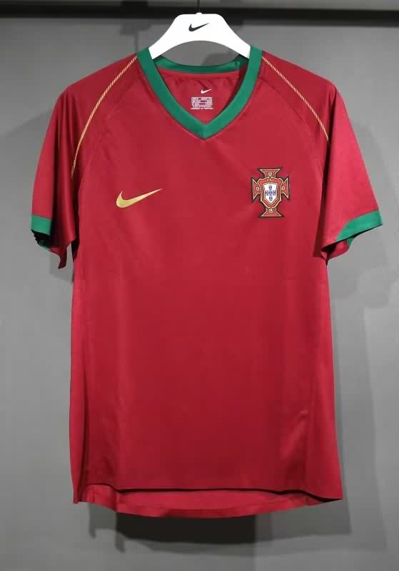 Thailand Quality(AAA) 2006 Portugal Home Retro Soccer Jersey (Player)