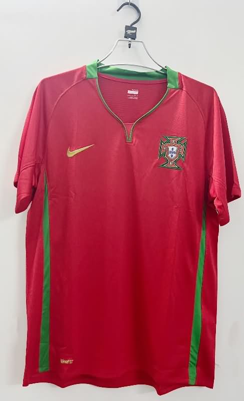 Thailand Quality(AAA) 2008 Portugal Home Retro Soccer Jersey