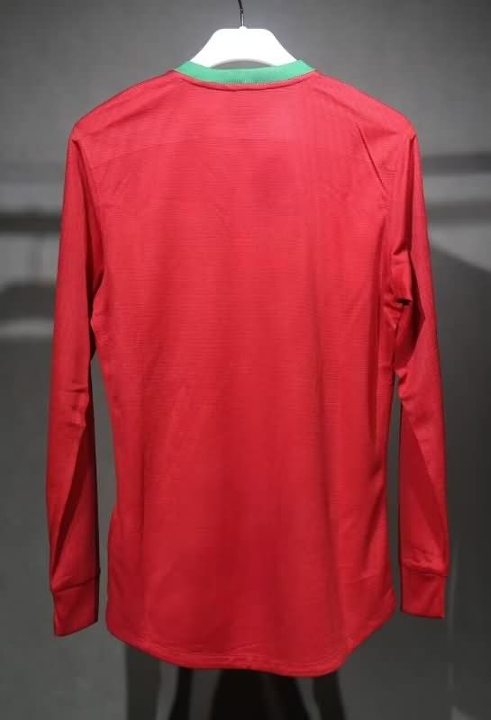 Thailand Quality(AAA) 2012 Portugal Home Long Sleeve Retro Soccer Jersey (Player)