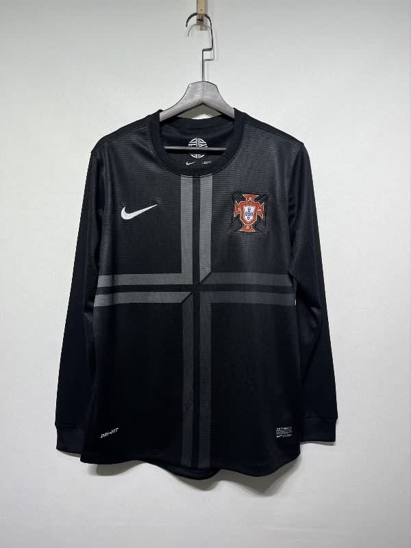 Thailand Quality(AAA) 2013 Portugal Away Long Sleeve Retro Soccer Jersey
