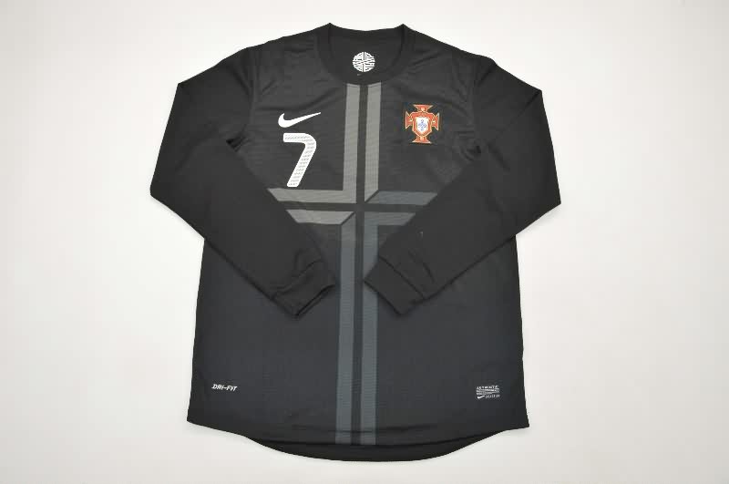Thailand Quality(AAA) 2013 Portugal Away Long Sleeve Retro Soccer Jersey