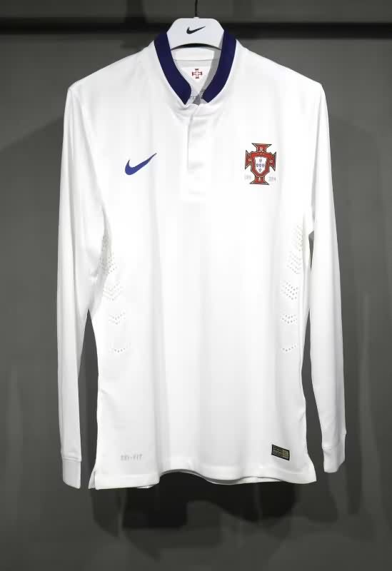 Thailand Quality(AAA) 2014 Portugal Away Retro Long Sleeve Soccer Jersey (Player)