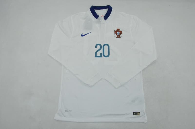 Thailand Quality(AAA) 2014 Portugal Away Retro Long Sleeve Soccer Jersey (Player)