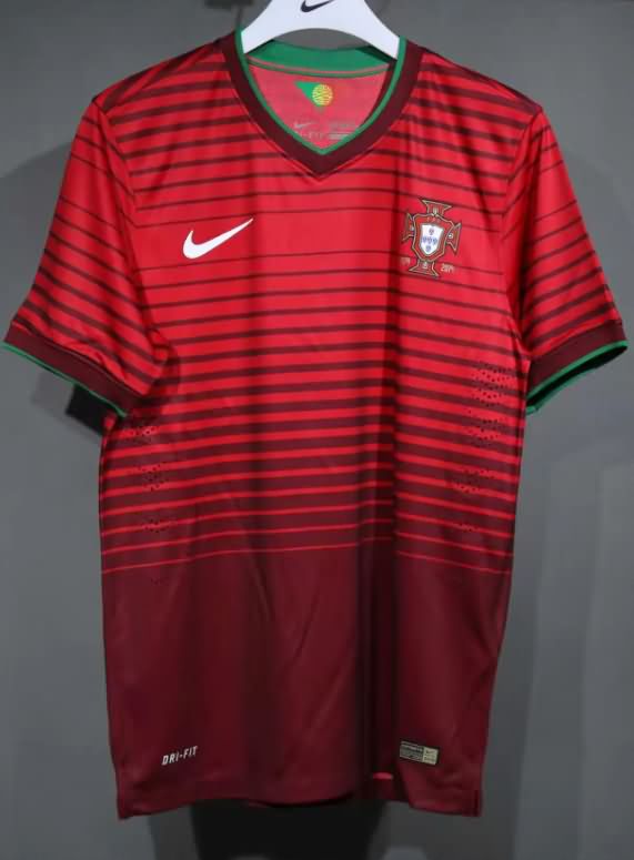 Thailand Quality(AAA) 2014 Portugal Home Retro Soccer Jersey (Player)