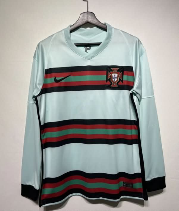 Thailand Quality(AAA) 2020 Portugal Away Long Sleeve Retro Soccer Jersey