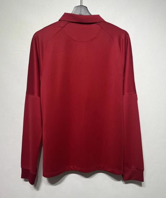 Thailand Quality(AAA) 2020 Portugal Home Long Sleeve Retro Soccer Jersey