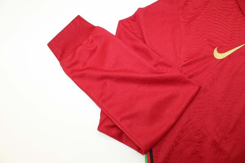 Thailand Quality(AAA) 2020 Portugal Home Long Sleeve Retro Soccer Jersey