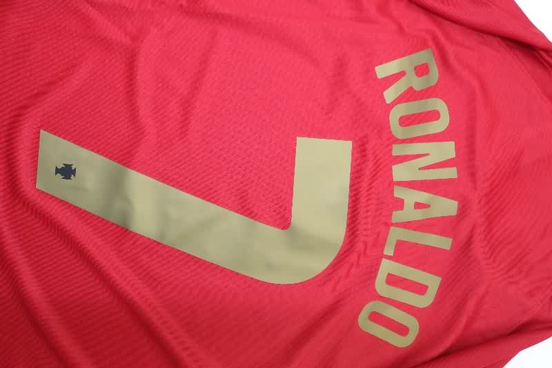 Thailand Quality(AAA) 2020 Portugal Home Long Sleeve Retro Soccer Jersey