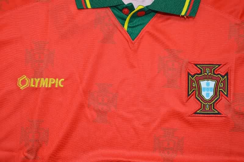 Thailand Quality(AAA) 1995/96 Portugal Home Retro Soccer Jersey