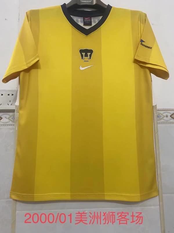 Thailand Quality(AAA) 2000/01 Pumas UNAM Away Retro Soccer Jersey